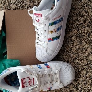 ADIDAS SUPERSTAR SHOES FLORAL